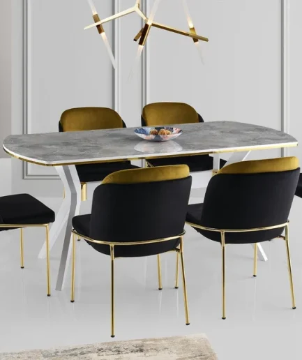 İkon Salon Masa Takımı 6 Sandalyeli