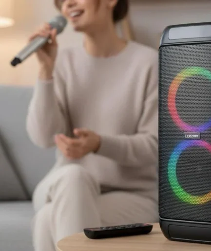 Leader LP6050 RGB Bluetooth Hoparlör FM Radyo Kablosuz Mikrofon