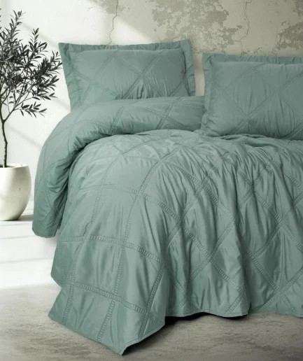 Cotton Box Serra Tila Yatak Örtüsü Mint Tek Kişilik