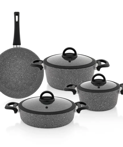 Schafer 1S0838-20003-Gri01 Cucina Granit Tencere Seti -7 Parça-Gri