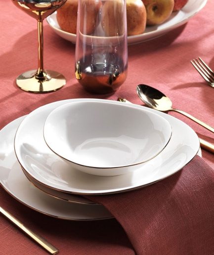 Schafer 1S1226-01001-ALT01 Dina Yemek Takımı-56 Parça-Altın