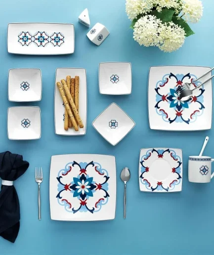 Schafer Day Kahvaltı Takımı-32 Parça-Mavi